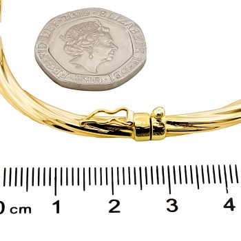 9ct Gold Hollow Hinged Bangle
